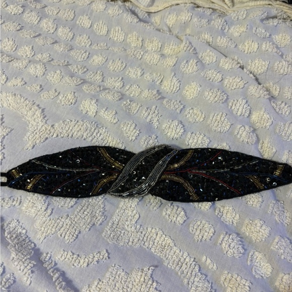 Vintage 1980s Beaded Belt by Milor